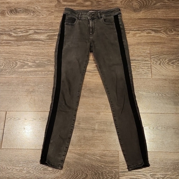 ❤ DL1961 MARGAUX INSTASCULPT ANKLE SKINNY VELVET STRIPE JEANS, 0 (25) - Picture 3 of 7